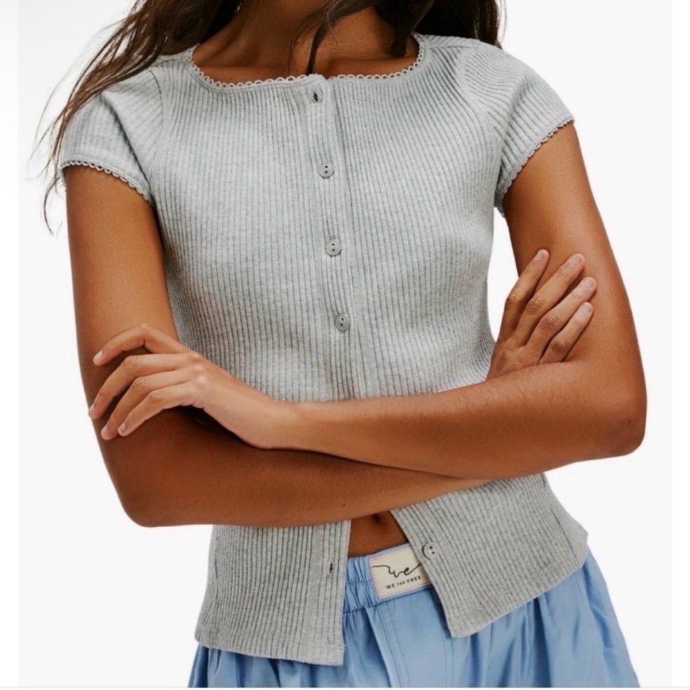 NWT Free People Most Wanted Cardi | XS | Light Heather